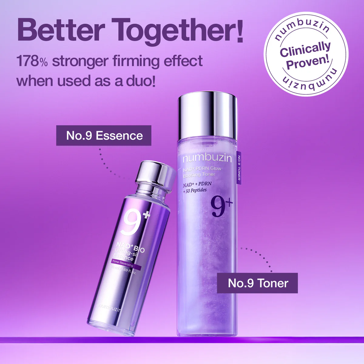 Numbuzin No.9 NAD PDRN Glow Boosting Toner 150ml - Figura 2